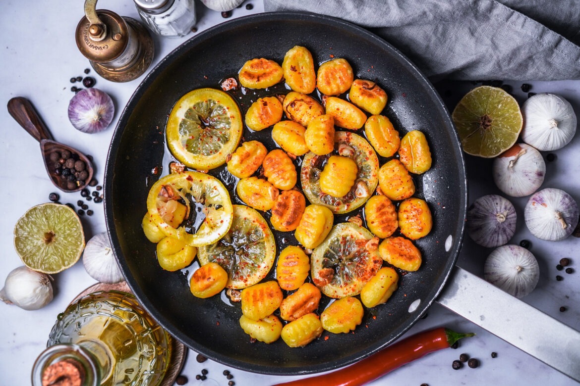 Gnocchi mit Knbolauch Zitrone und Chili