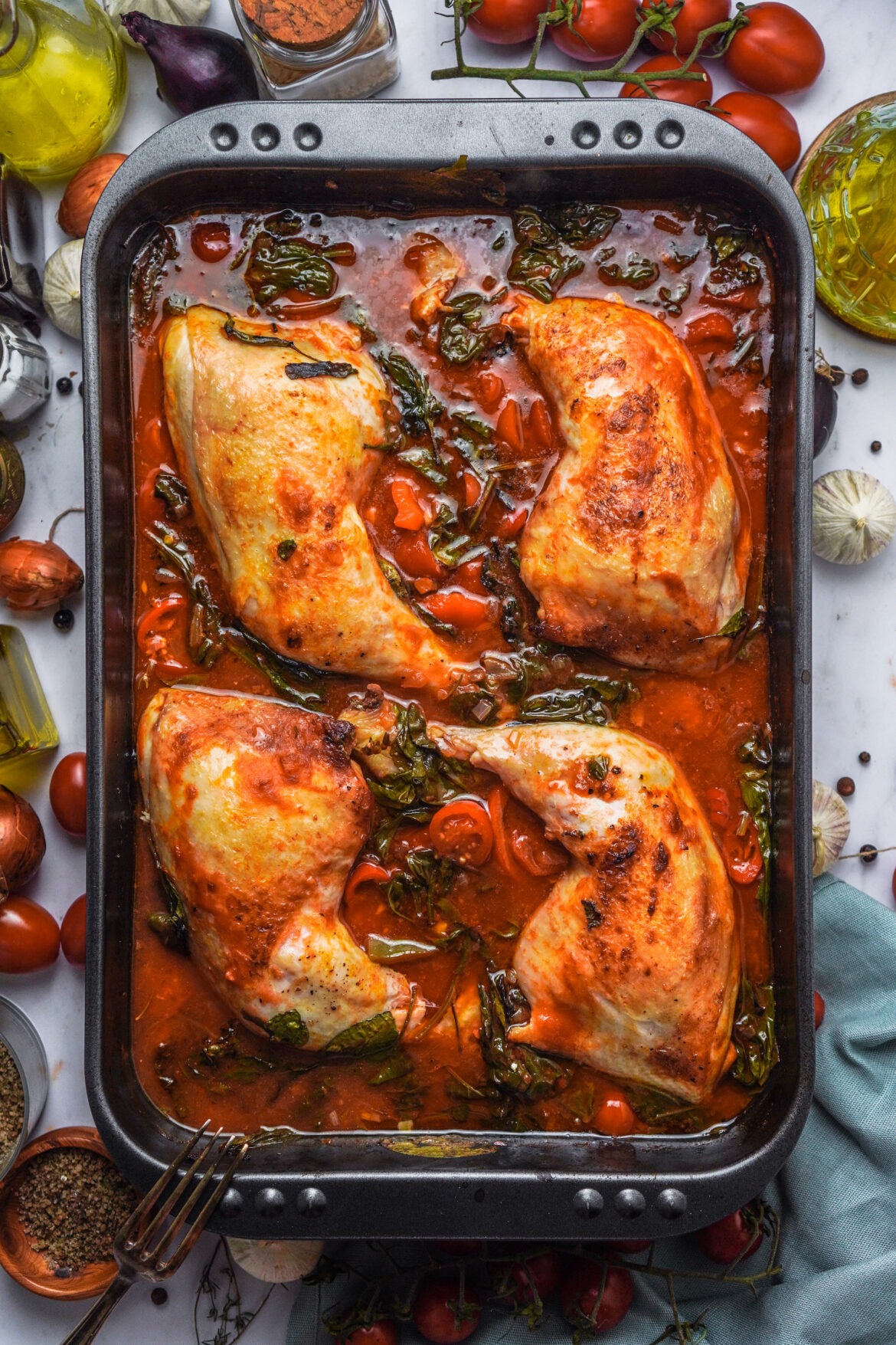 Arrabiata Hähnchen aus dem Ofen YouTube Video Cover