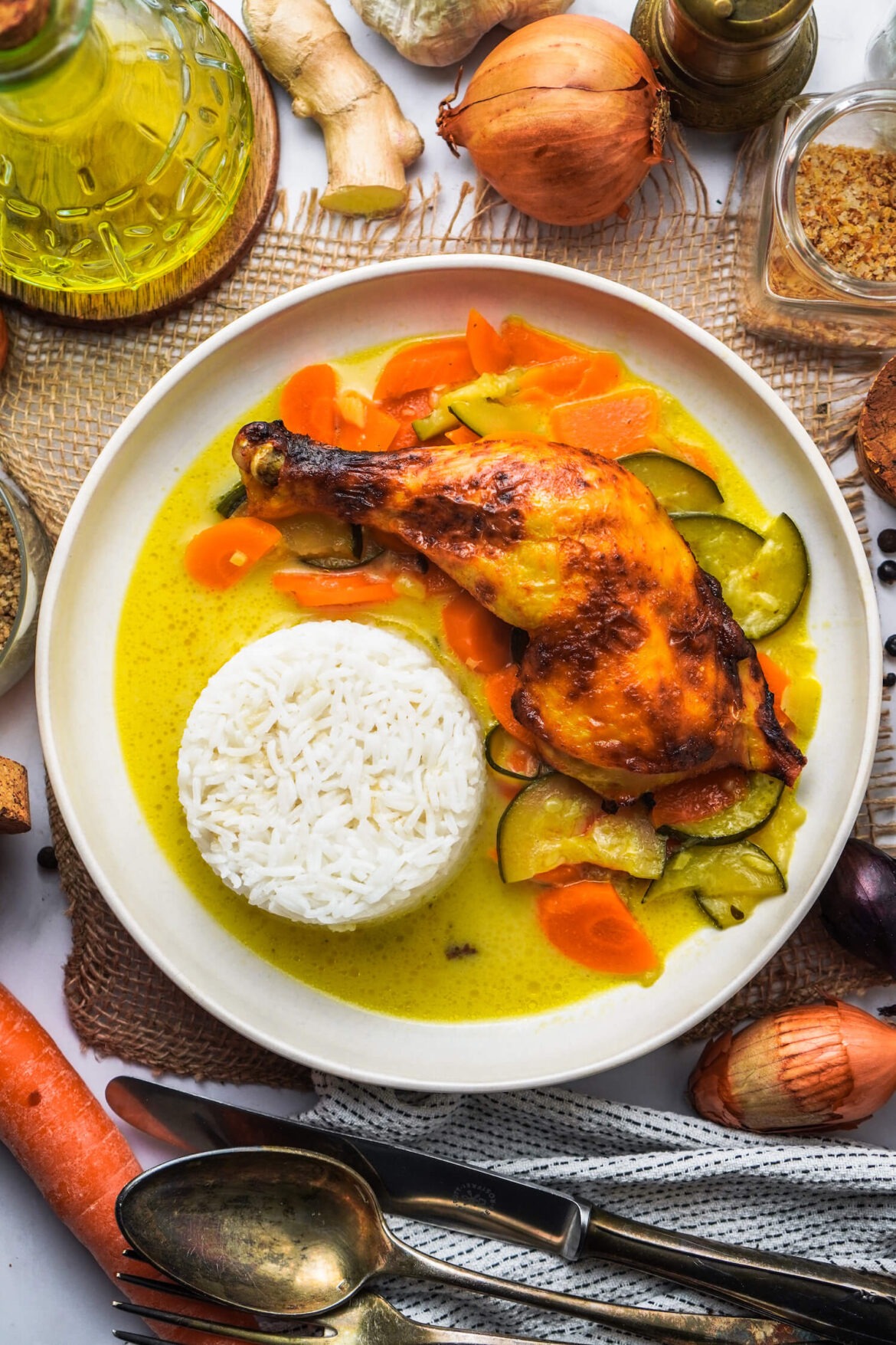 Leckeres Kokos Kurkuma Honig Hähnchen