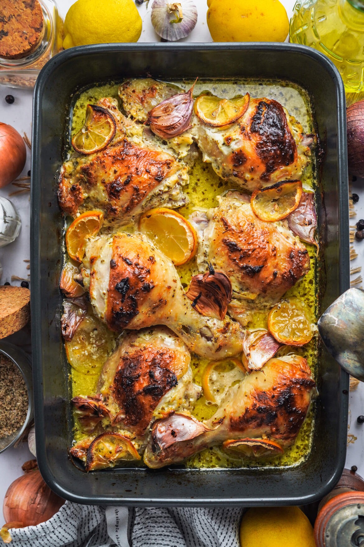 Zitronen Hähnchen aus dem Ofen