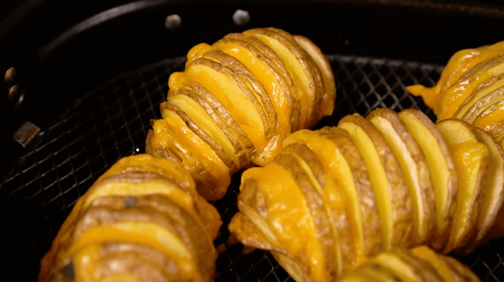 Cheddar Käse Hasselback Kartoffeln